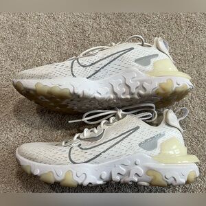 Nike women’s White and Light Gray React-Style Sneakers